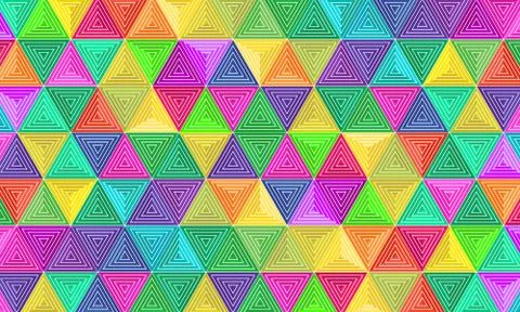 Creative rainbow colors background of triangular shapes and lines Stockillustratie