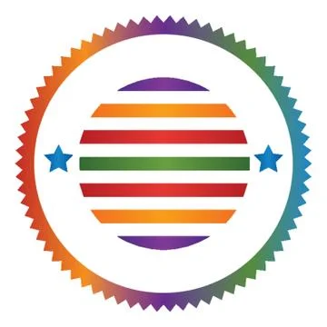 Creative Rainbow Label Design Illustrazione stock