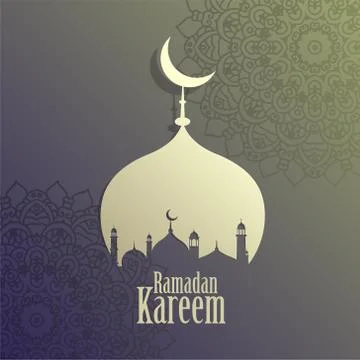 Creative ramadan kareem islamic mosque background Stock Illustration