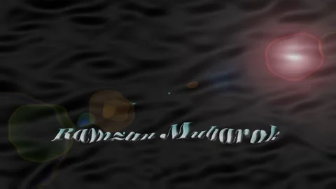 Creative Ramzan Ramadan Mubarak animation with water waves. HD video. Stock Footage 247678196