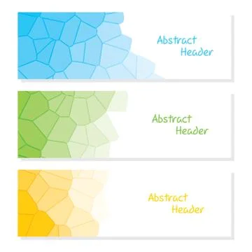 Creative random crystal pattern web header design Stock Illustration