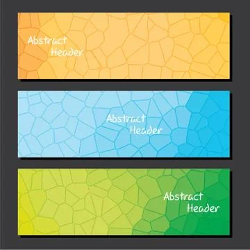 Creative random crystal pattern web header design Illustrazione stock