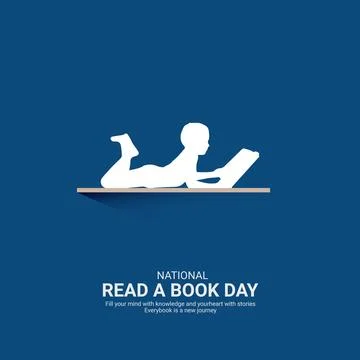 Creative Read a Book Day ads design. National Read a Book Day, Celebrated i.. Stock Illustration