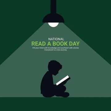 Creative Read a Book Day ads design. National Read a Book Day, Celebrated i.. Stock Illustration
