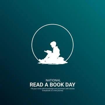 Creative Read a Book Day ads design. National Read a Book Day, Celebrated i.. Stock Illustration