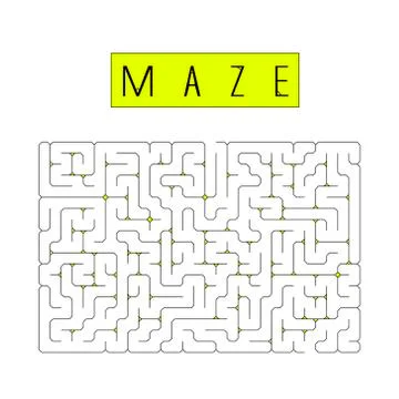 Creative rectangular labyrinth Stock Illustration