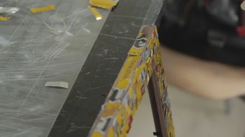 Creative recycling workshop Stock-Footage 108729375