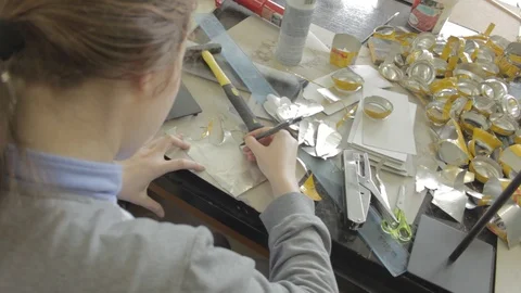 Creative recycling workshop Stock-Footage 108729542