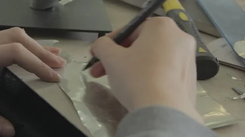 Creative recycling workshop Stock-Footage 108729566