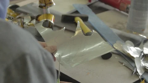 Creative recycling workshop Stock-Footage 108729731