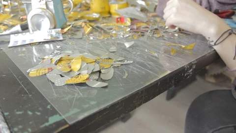 Creative recycling workshop Stock-Footage 108729913