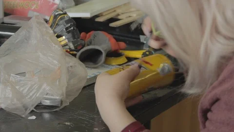 Creative recycling workshop Stock-Footage 108730727