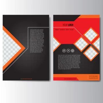 Creative red annual report Leaflet Brochure Flyer template A4 size Stock Illustration