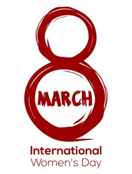 Creative red color design element for Womens Day. 8 March. International Wo.. Stock Illustration
