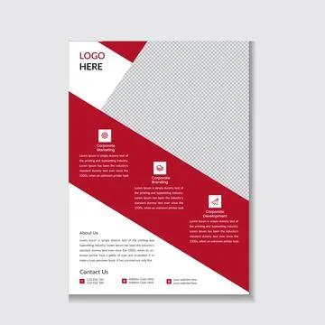 Creative Red Corporate Flyer Template Stock-Illustration