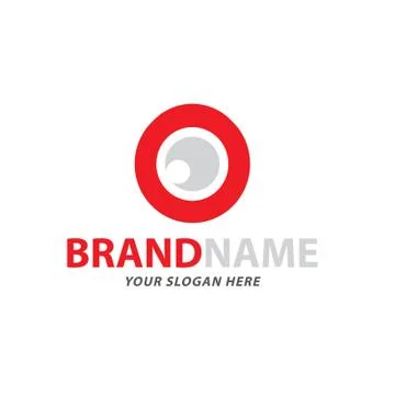 Creative red eyes logo design vector Stock Illustration