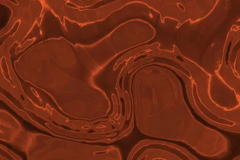 Creative red flowing shiny raw metal ruffle cg background Stock Illustration