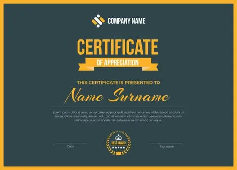 Creative red multipurpose professional eps certificate template design Stock Illustration