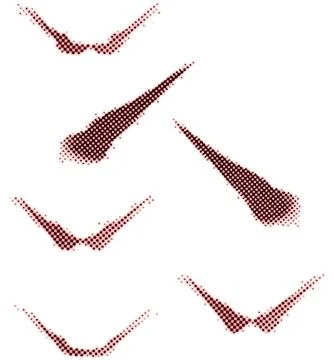 Creative Red Paint Scary Surface Elements for Print and Digital Applications Stock Illustration
