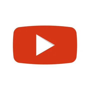 Creative red play button icon Stock Illustration