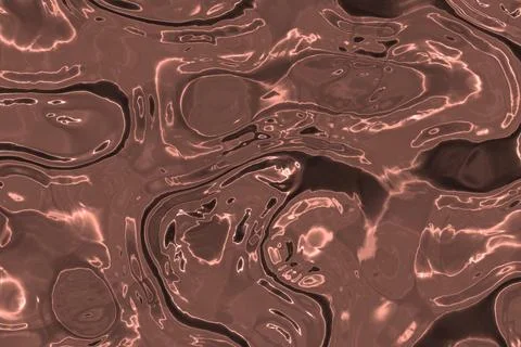 Creative red reflecting fluid metal texture background illustration Stock Illustration