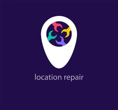Creative repair area logo. Illustrazione stock
