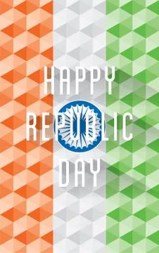 Creative republic day greeting design stock vector Stock Illustration