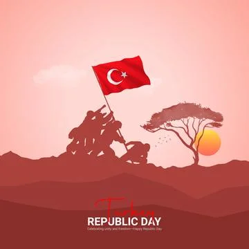 Creative Republic Day of Turkey ads design. Republic Day of Turkey, Celebra.. Stock Illustration