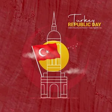 Creative Republic Day of Turkey ads design. Republic Day of Turkey, Celebra.. Stock Illustration