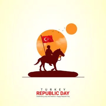 Creative Republic Day of Turkey ads design. Republic Day of Turkey, Celebra.. Stock Illustration