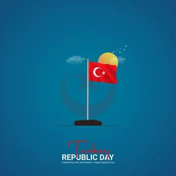 Creative Republic Day of Turkey ads design. Republic Day of Turkey, Celebra.. Stock Illustration