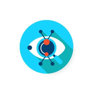 Creative research flat icon. Color illustration Stock Illustration