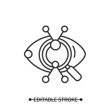 Creative research icon. Observing problem 스톡 일러스트