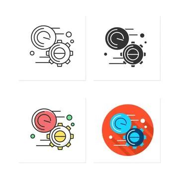 Creative research icons set 스톡 일러스트