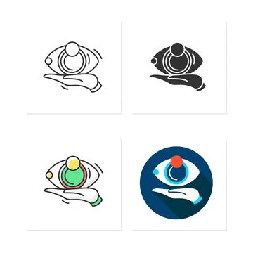 Creative research icons set 库存插图
