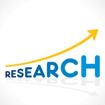 Creative research word graph design vector Stock Illustration