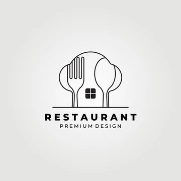 Creative restaurant and cafe logo , chef house icon logo , bakery shop, logo  Stock Illustration