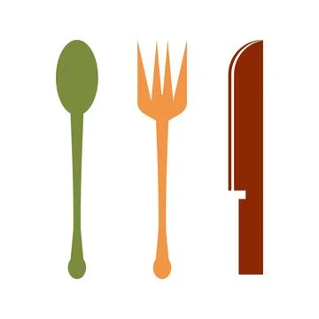 Creative Restaurant Icon Branding Elements Stock Illustration