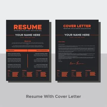 Creative Resume Template Stock Illustration