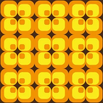 Creative retro background design with seamless patterns Stock Illustration