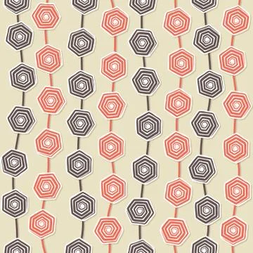 Creative retro hexagonal swirl design background vector Stock Illustration
