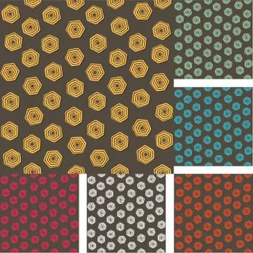 Creative retro hexagonal swirl design background vector Stock Illustration