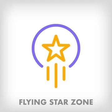 Creative rising star space logo. Stock Illustration
