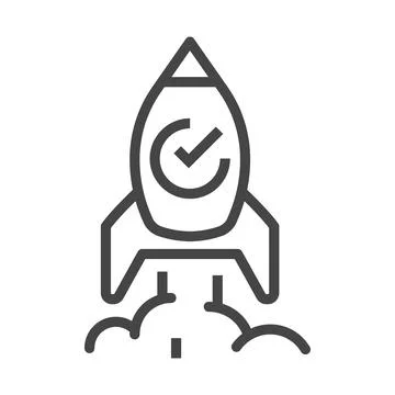 Creative like rocket icon 스톡 일러스트