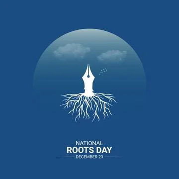Creative Roots Day ads design. National Roots Day, Celebrated December 23, .. Illustrazione stock