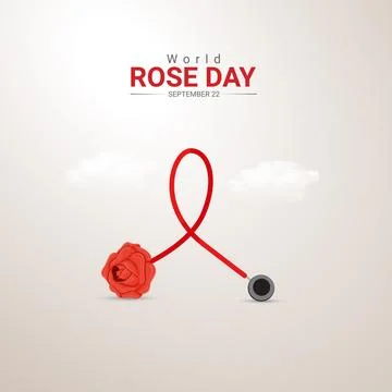 Creative rose day ads design. world rose day, Celebrated in United States i.. Stock Illustration