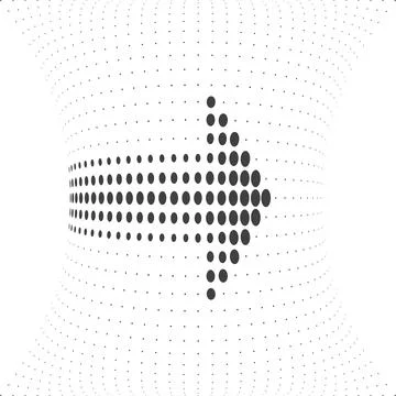 Creative rotating arrow dot sign. Stock Illustration