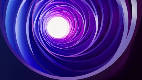 Creative round geometry tunnel background, 3d rendering. Stock Footage 336829513