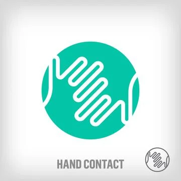 Creative round inside fingers logo. Stock Illustration