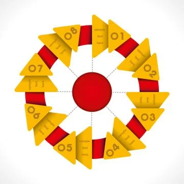 Creative round rotate info-graphics design vector Stock Illustration